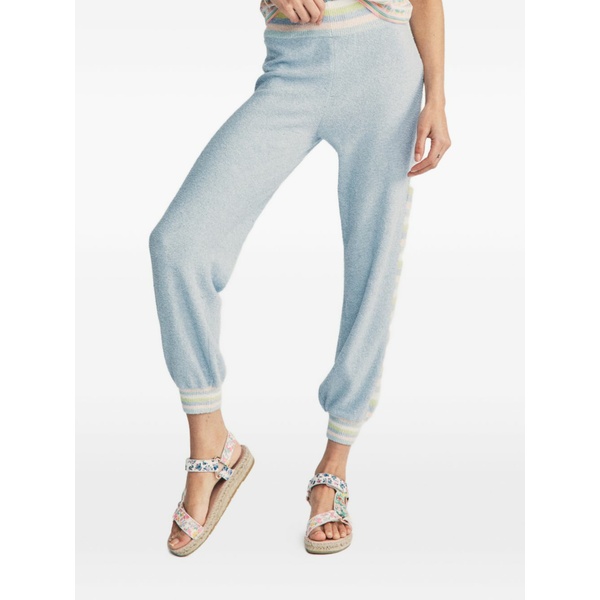 ラブスハックファンシー レディース カジュアルパンツ ボトムス Striped-trim track pants Blue|asty