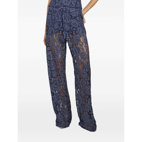 フェデリカ・トシ レディース カジュアルパンツ ボトムス Lace five-pocket trousers Blue|asty