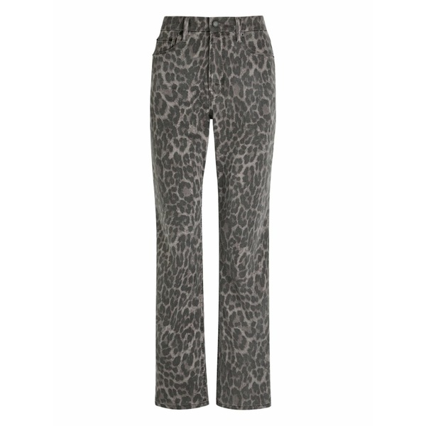 グッドアメリカン レディース デニムパンツ ボトムス Leopard print jeans Grey