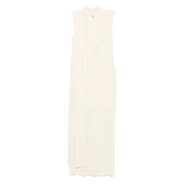トーテム レディース ワンピース トップス Overlapped scarf dress Neutrals｜asty
