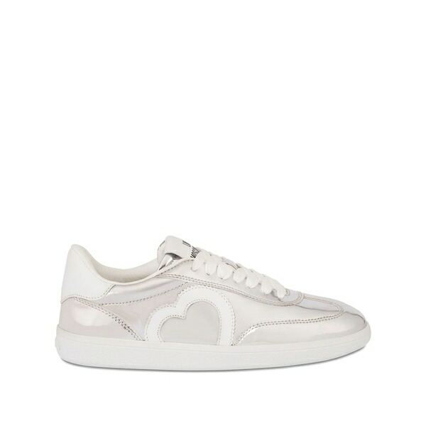 ラブ モスキーノ レディース スニーカー シューズ Heart appliqu茫漏 sneakers Silver|asty