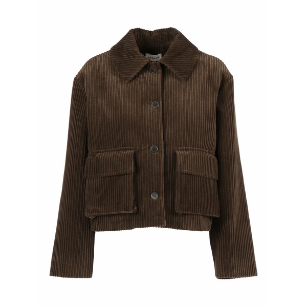 パロッシュ レディース ジャケット＆ブルゾン アウター Corduroy pocket jacket Brown｜asty