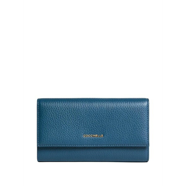 コチネレ レディース 紙入れ 付属品 Logo-appliqu茫漏 leather wallet Blue