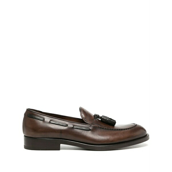 フラテッリ ロセッティ メンズ スリッポン・ローファー シューズ Tassel-detail leather loafers Brown|asty