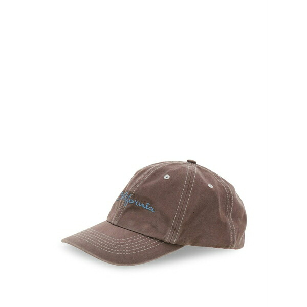 エアル メンズ 帽子 アクセサリー California woven cap Brown|asty