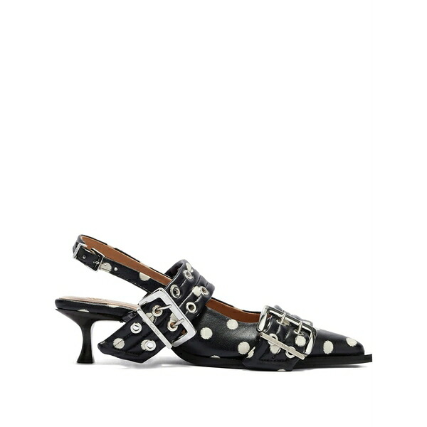 ガニー レディース パンプス シューズ Polka-dot buckle pumps Black