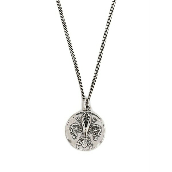 エマニュエレ ビコッキ メンズ 首飾り・チョー鉄道車両 付属品 Lily coin pendant necklace Silver
