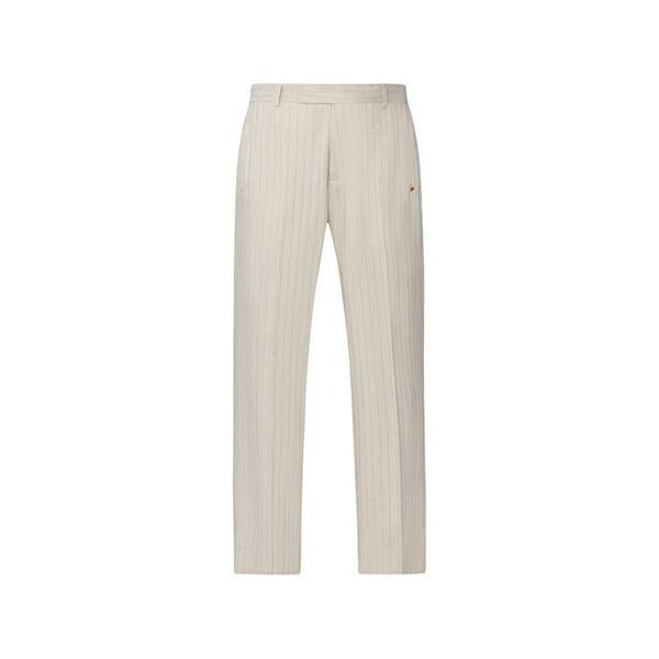 アミリ メンズ カジュアルパンツ ボトムス Striped tailored trousers Neutrals|asty