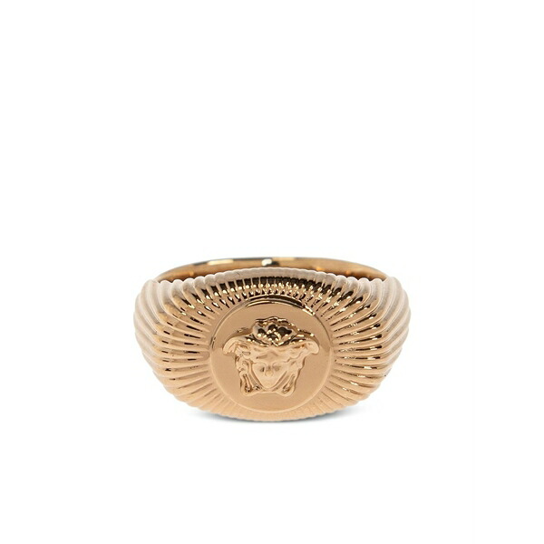 ヴェルサーチ メンズ 輪っか 添え物 Medusa head-motif ring Gold