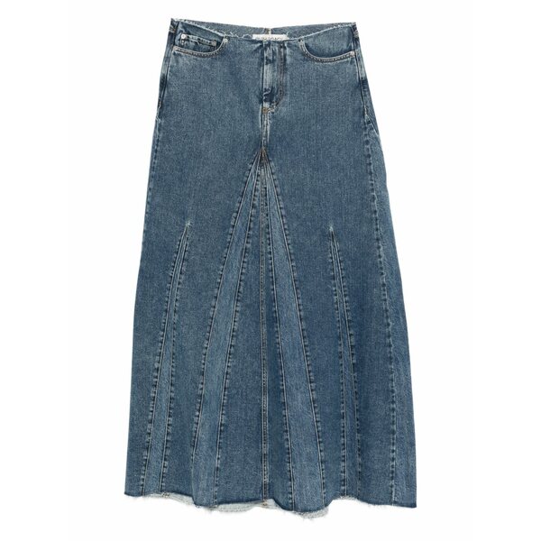 アワーレガシー レディース スカート ボトムス Rebel panelled frayed maxi skirt Blue|asty