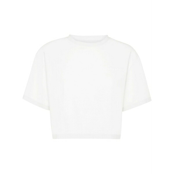 プレインスポーツ レディース Tシャツ トップス Cropped crew-neck t-shirt White|asty