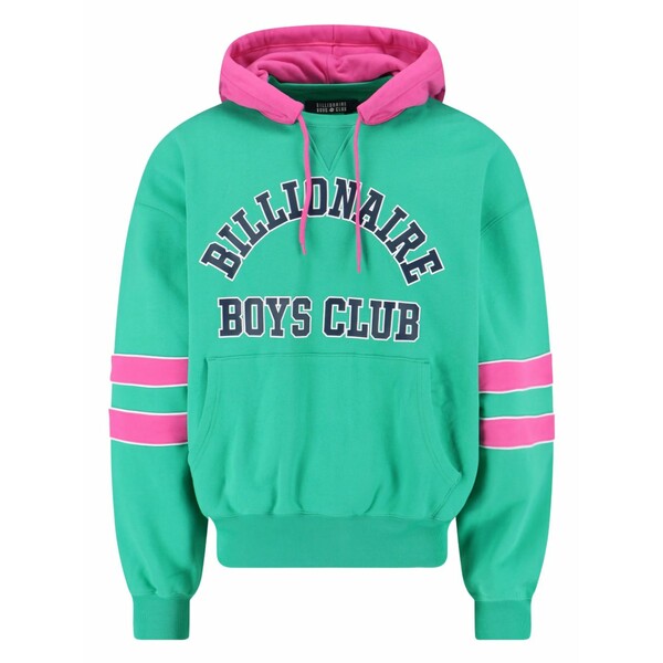 ビリオネアボーイズクラブ メンズ パーカー・スウェットシャツ アウター Logo-embroidered lined hoodie Green|asty