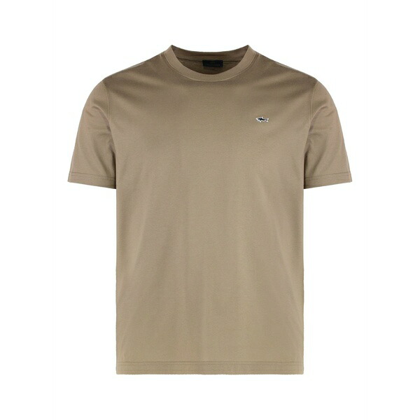 ポールアンドシャーク メンズ プルオーバー トップス Round-neck logo t-shirt Brown