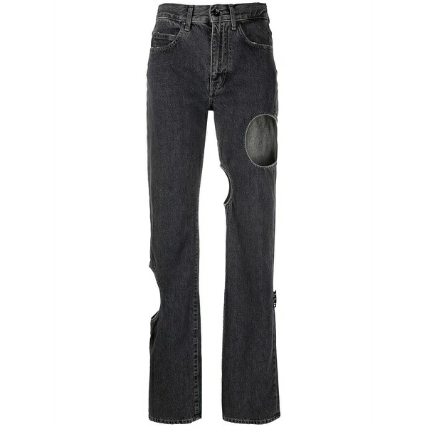 オフホワイト レディース デニムパンツ ボトムス Meteor straight-leg jeans Grey|asty