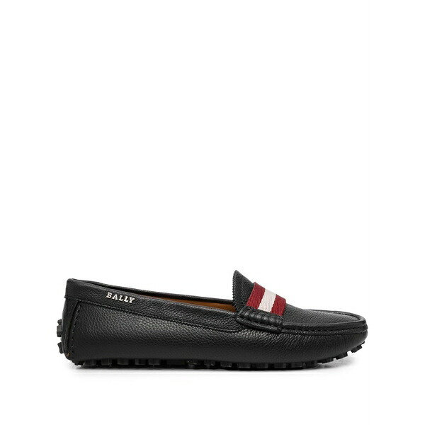 バリー レディース スリッポン・ローファー シューズ Striped slip-on loafers Black