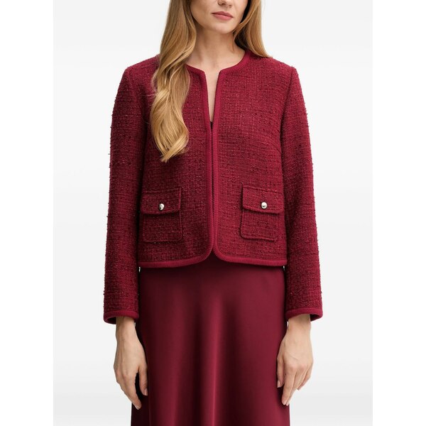 ジョープ レディース ジャケット&ブルゾン アウター Joella pocket tweed blazer Red|asty