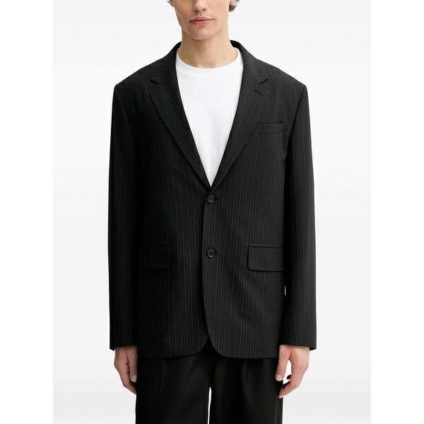 フィリッパコー メンズ ジャケット&ブルゾン アウター Striped-pattern blazer Black|asty
