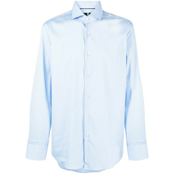 ボス メンズ シャツ トップス Classic-collar long-sleeve shirt  Blue