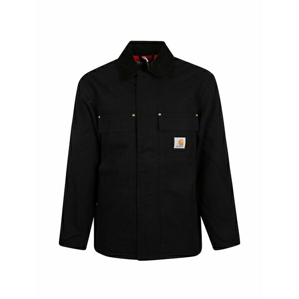 カーハート メンズ ジャケット＆ブルゾン アウター Chest-pocket shirt jacket Black｜asty