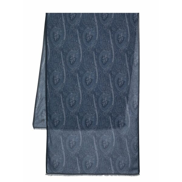 エトロ メンズ えり巻き・袈裟・えり巻き 付属物 Paisley-print scarf Blue