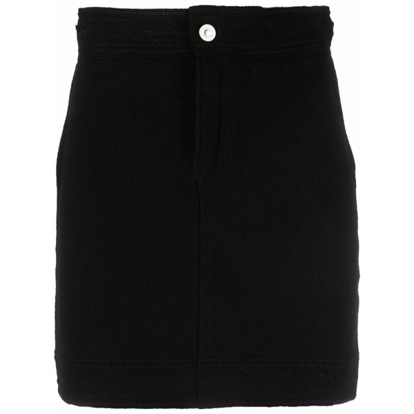 バリー レディース スカート ボトムス Contrast-stitch mini skirt Black｜asty