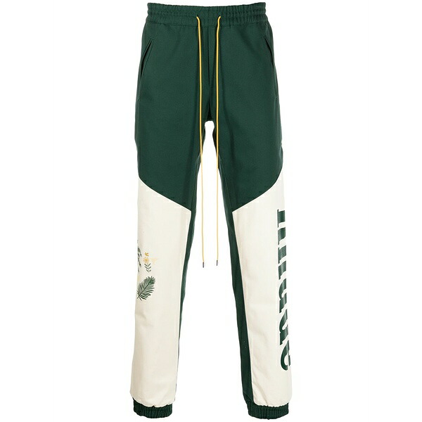 ルード メンズ カジュアルパンツ ボトムス Flight panelled track pants Green｜asty