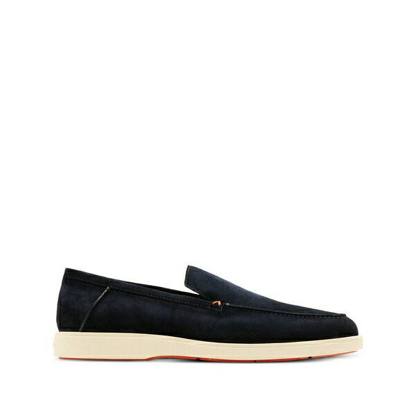 サントーニ メンズ スリッポン・ローファー シューズ Suede stitch detail loafers Blue|asty