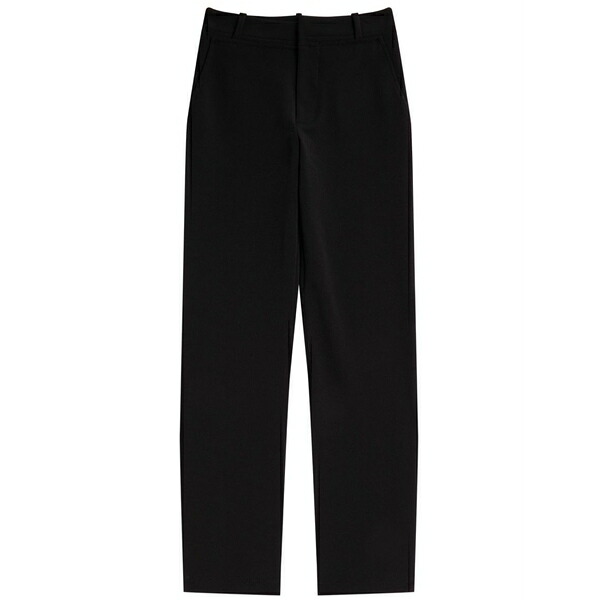 プロエンザ スクーラー ホワイト レーベル レディース カジュアルパンツ ボトムス Mid-rise straight-leg trousers Black｜asty