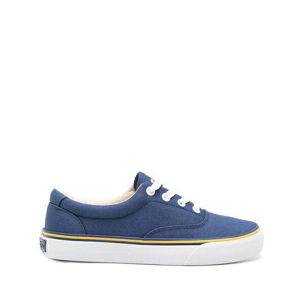 ラルフローレン メンズ スニーカー シューズ Round-toe canvas sneakers Blue|asty