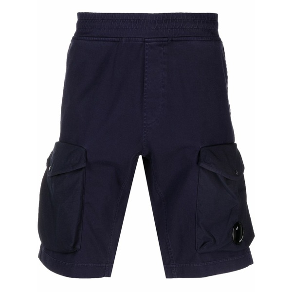 シーピーカンパニー メンズ カジュアルパンツ ボトムス Lens-detail cotton cargo shorts Blue|asty