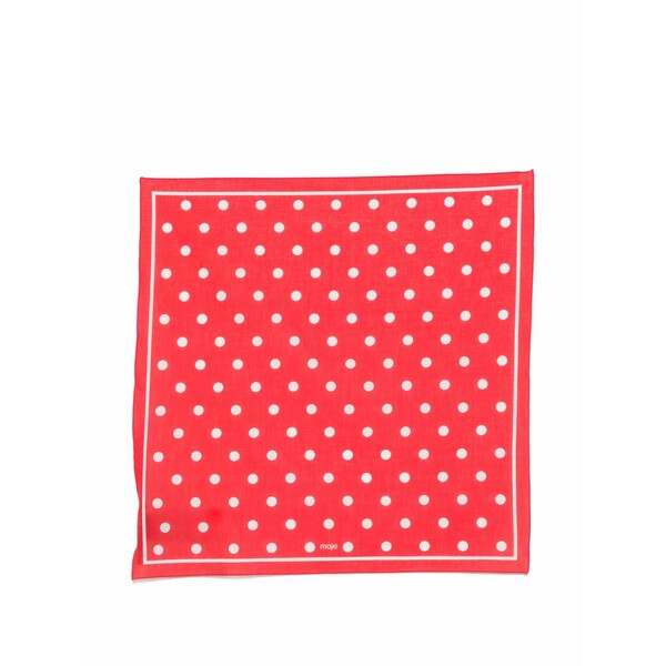 マージュ レディース マフラー・ストール・スカーフ アクセサリー Polka-dot cotton scarf Red｜asty