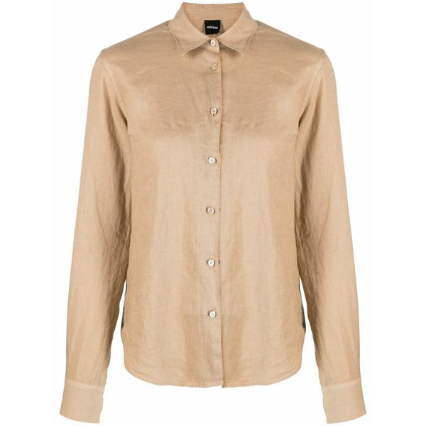 アスペジ レディース シャツ トップス Linen shirt Neutrals|asty