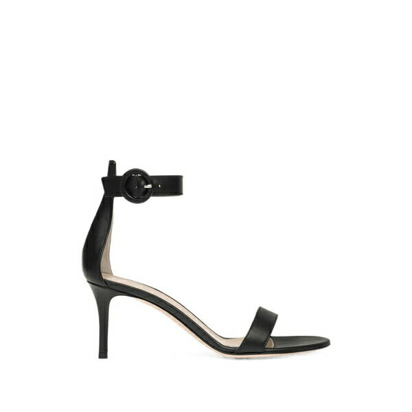 ジャンヴィト ロッシ レディース サンダル シューズ Portofino buckle-fastening leather sandals Black|asty