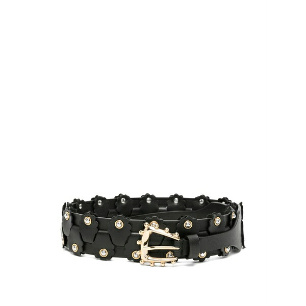 サンドロ レディース ベルト アクセサリー Flower-embellished belt Black｜asty 44,720円