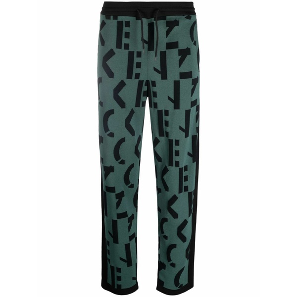 ケンゾー メンズ カジュアルパンツ ボトムス Logo-knit straight-leg joggers Green｜asty 68,640円