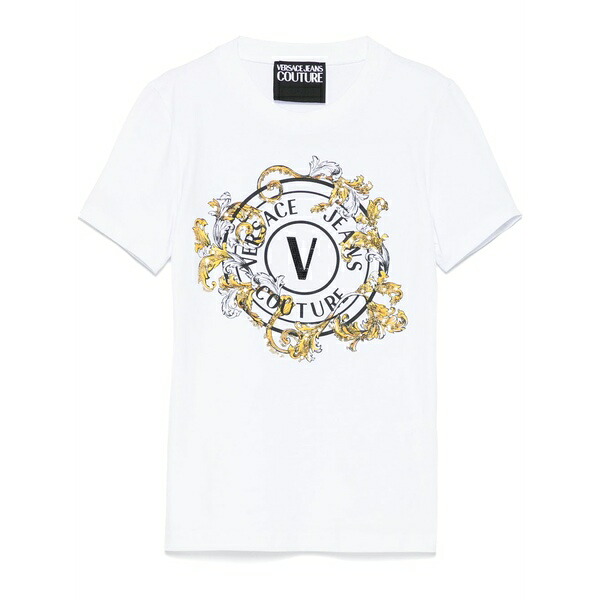 ベルサーチ レディース Tシャツ トップス Logo-print t-shirt White|asty
