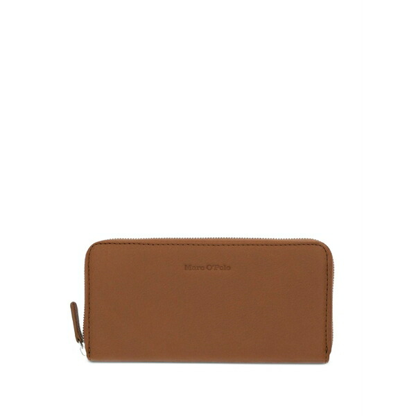 マルコポーロ レディース 財布 アクセサリー Logo-debossed zip-around wallet Brown|asty