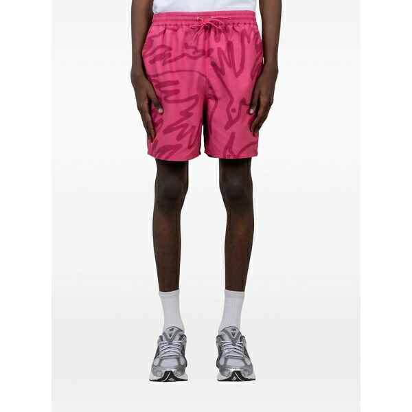 ﾊﾞｲﾊﾟｰﾗ メンズ カジュアルパンツ ボトムス Birds fly free swim shorts Pink｜asty