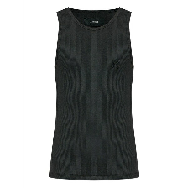 アミリ メンズ Tシャツ トップス Ribbed tank top Black｜asty