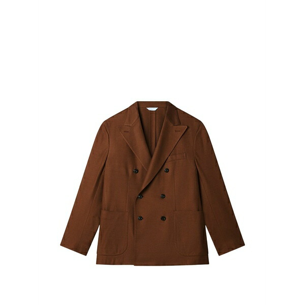 ボリオリ メンズ ジャケット＆ブルゾン アウター Double-breasted jacket Brown｜asty