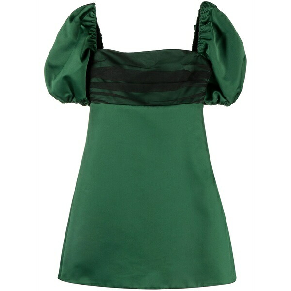 ビクターアンドロルフ レディース ワンピース トップス Bow-detail minidress Green|asty