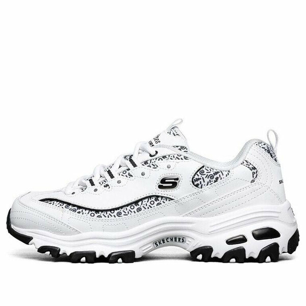 Skechers スケッチャーズ レディース スニーカー White/Black 【(WMNS) Skechers D\u0027Lites 1.0 Low Top Sneakers White/Black 13169-WBK】  大きさ US_5(22.0糎)