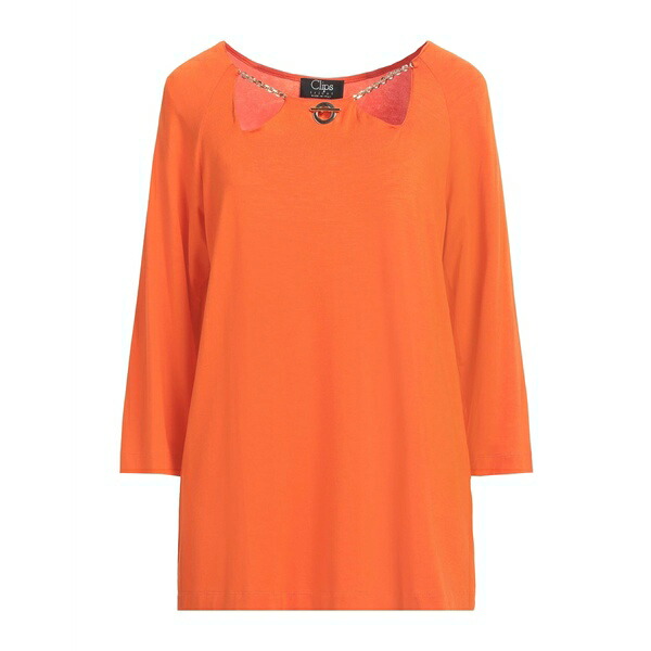 【送料無料】 クリップス レディース Tシャツ トップス T-shirts Orange