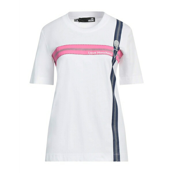 【送料無料】 モスキーノ レディース Tシャツ トップス T-shirts White