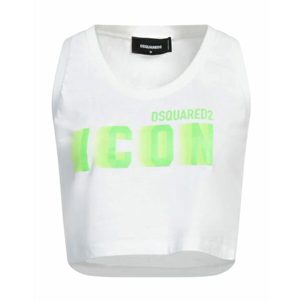 【送料無料】 ディースクエアード レディース Tシャツ トップス T-shirts White