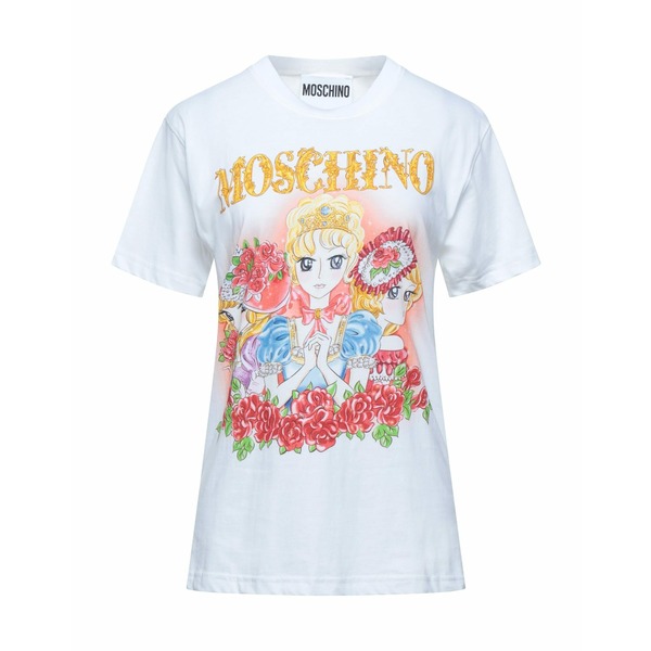 【送料無料】 モスキーノ レディース Tシャツ トップス T-shirts White
