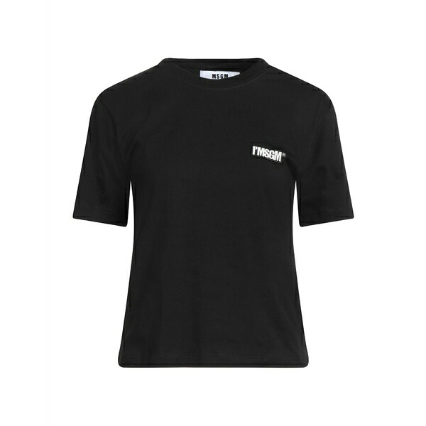 【送料無料】 エムエスジイエム レディース Tシャツ トップス T-shirts Black