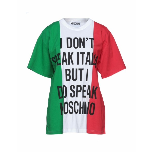 【送料無料】 モスキーノ レディース Tシャツ トップス T-shirts Green
