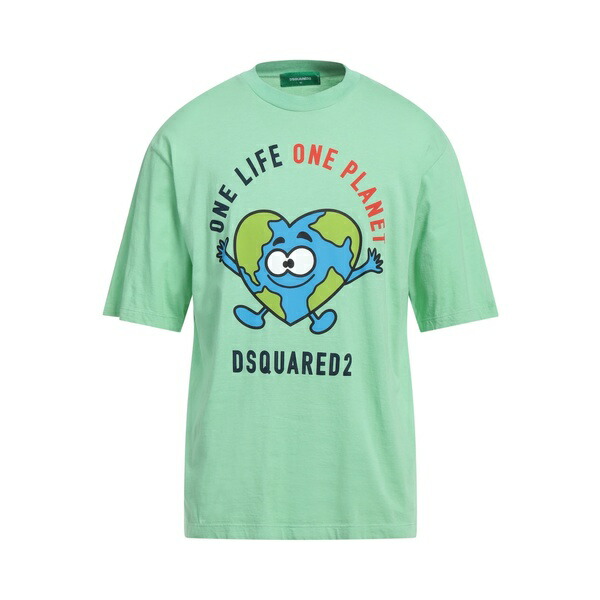 【送料無料】 ディースクエアード メンズ Tシャツ トップス T-shirts Green