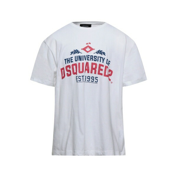 【送料無料】 ディースクエアード メンズ Tシャツ トップス T-shirts White